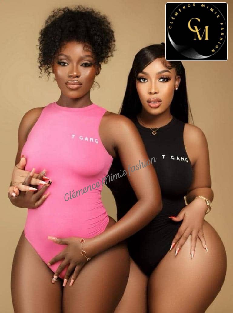 BODY T GANG ROSE ET NOIR — vue 1