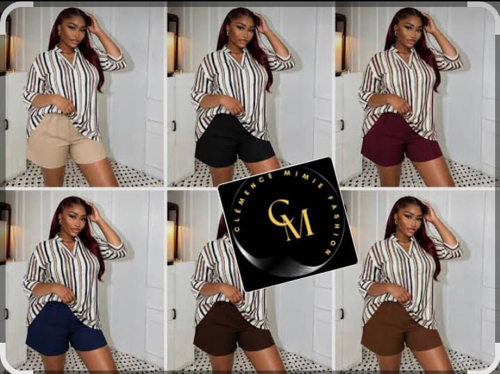 ENSEMBLE CHEMISE RAYEE — vue 1