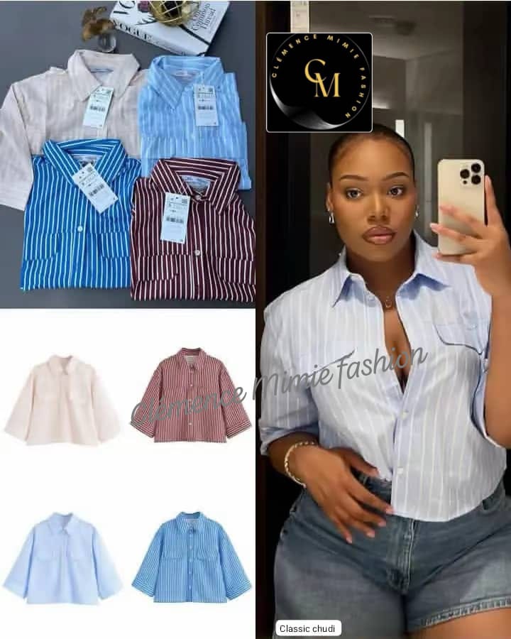 CHEMISE RAYEE COURTE CLASSIC — vue 1