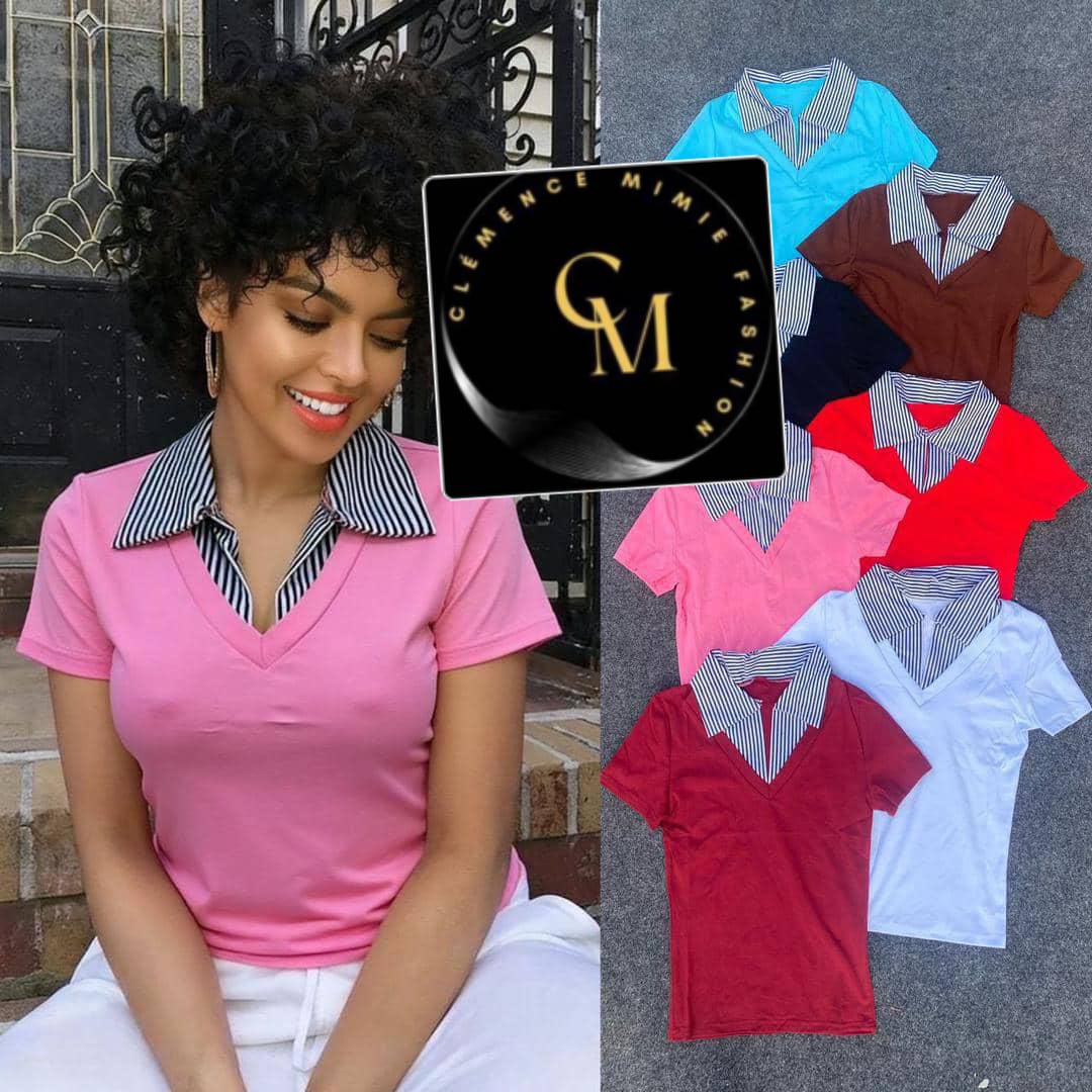 POLO COL RAYE — vue 1